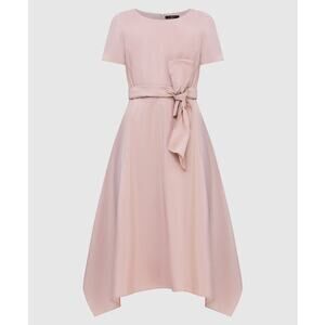 Max Mara Weekend Mia Rose Pink Asymmetrical Midi Dress NWT